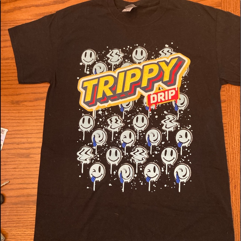 “Trippy Drip” T- shirt, black, size medium